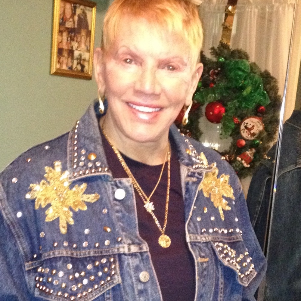 Levi jacket, vintage,M., Embellished with just the right bling. one of a kind.